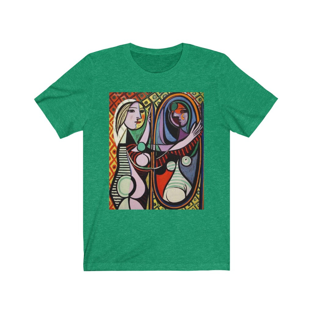Girl Before A Mirror by: Pablo Picasso l Premium T-Shirt - CozyOnPluto