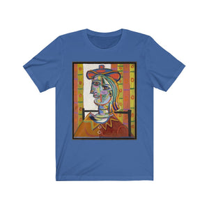 Woman with Beret and Collar by: Pablo Picasso l Premium T-Shirt